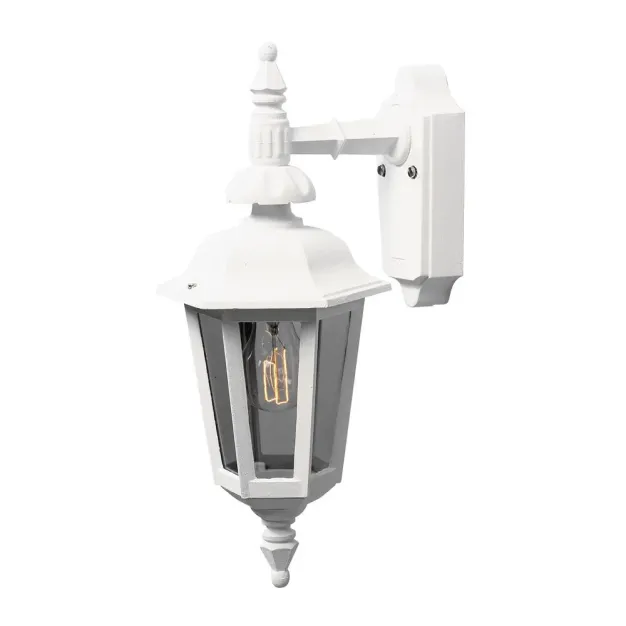 Konstsmide Pallas Down - applique murale d'extérieur - 18 x 23 x 42 cm - IP23 - blanc mat