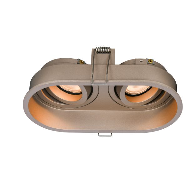 Artdelight Rex2 - spot encastré - 175 x 92 mm, 2 x Ø 86 x 81 mm - champagne