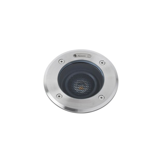 Faro Geiser Orientable - spot rond pour l'extérieur - Ø 180 mm, Ø 165 mm à encastrer - 15W LED inclus - IP67 - acier inoxydable satiné - 38 degrés
