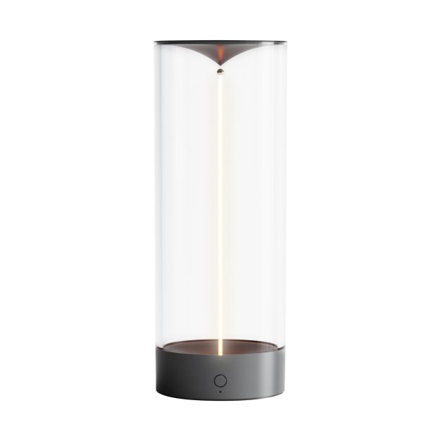 Zuma Line Esterno - lampe de table rechargeable - Ø9,15 x 24,15 cm - 1,2W LED inclus - 3 stepdim - IP54 - gris foncé