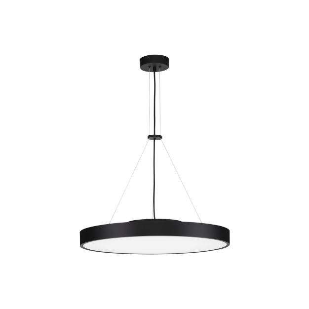 Nova Luce Perfect Profile - lampe suspendue sur télécommande (excl.) - Ø 40 x 120 cm - 24W LED dimmable inclus - 2700K-6000K - noir