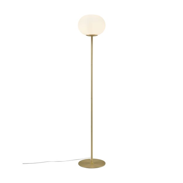 Nordlux Alton - lampadaire - 150 cm - laiton et blanc opale