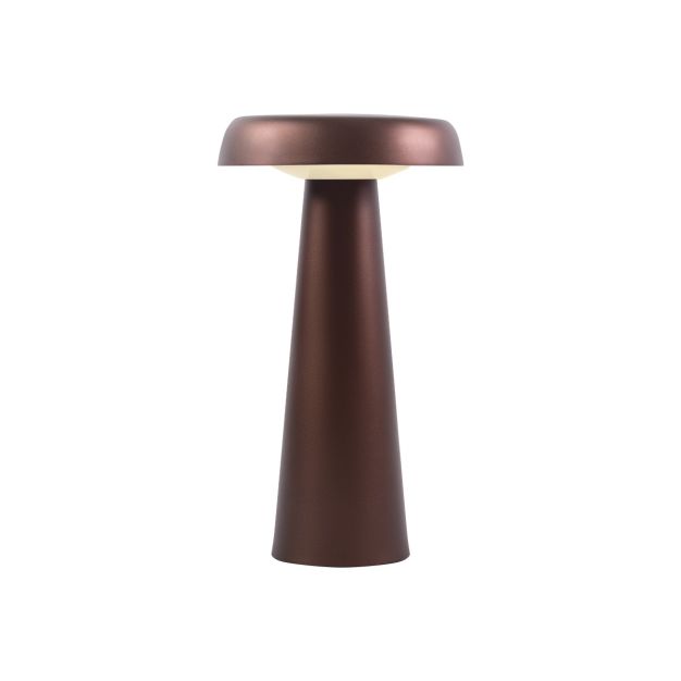 Design for the People Arcello - lampe de table - rechargeable via câble USB - Ø 14 x 25 cm - fonction Moodmaker à 3 niveaux - LED 2,8W inclus - IP54 - laiton