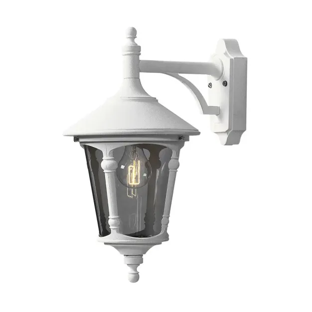 Konstsmide Virgo - applique murale d'extérieur - 24 x 33 x 44 cm - IP23 - blanc mat