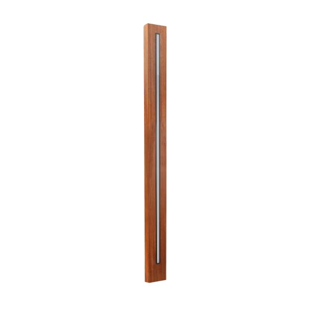 Roi Du Luminaire Padouk Line L - borne jardin - 4 × 8,8 × 105 cm + pied 45 cm - 9W dimmable LED inclus - IP65 - padouk
