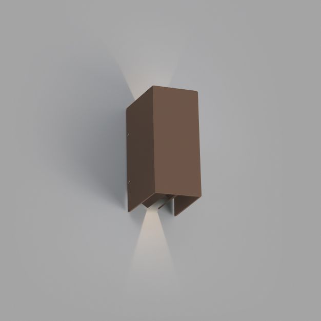 Faro Blind - applique murale - 7,4 x 10,5 x 16,5 cm - 6W LED inclus - IP65 - brun