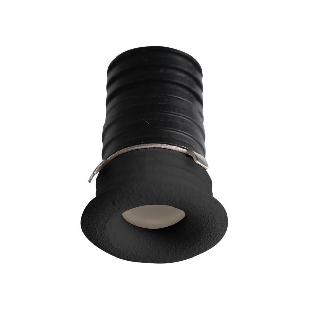 Nova Luce Tiny - spot à encastrer - Ø 16 mm, Ø 12 mm à encastrer - 1W LED inclus - IP44 - noir
