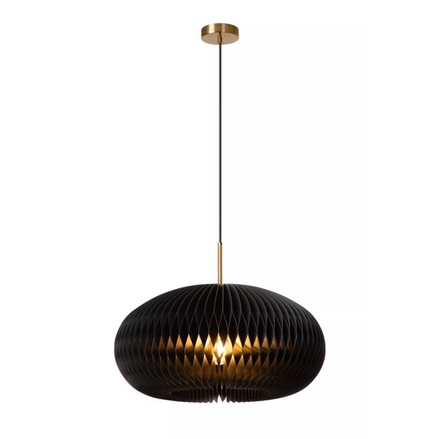 Lucide Armoni - lampe suspendue - Ø 52 x 180 cm - noir