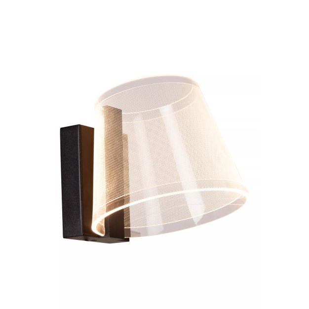 Lucide Korgis - applique murale - 15 x 17,6 x 14,8 cm - 10W LED inclus - IP44 - noir