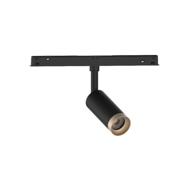VK Lighting Eiva - système de rail magnétique - spot sur rail - Ø 3,6 x 8,5 cm - 7W LED inclus - Dimmable DALI - noir
