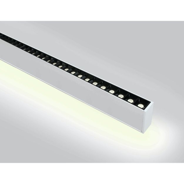 ONE Light LED Linear Profiles - lampe suspendue - 130 x 7 x 3,5 cm - 40W + 20W LED inclus - blanc - couleur de lumière blanc chaud