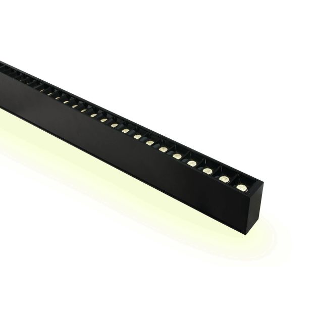 ONE Light LED Linear Profiles - lampe suspendue - 130 x 7 x 3,5 cm - 40W + 20W LED inclus - noir - blanc couleur de lumière
