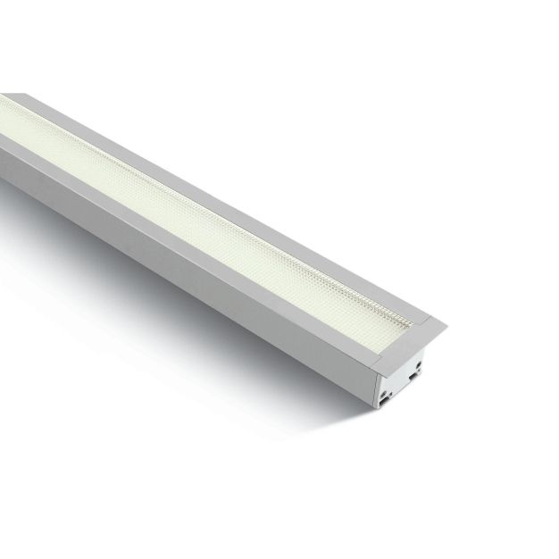 ONE Light UGR19 Profils linéaires LED encastrés - plafonniers encastrés - 121 x 5 x 5,5 cm - 40W LED inclus - blanc - couleur de lumière blanche