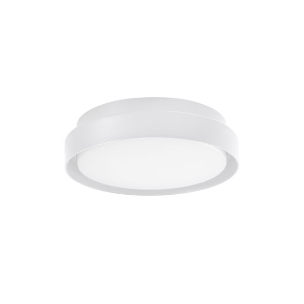 Nova Luce Oliver - plafonnier d'extérieur - Ø 27 x 7 cm - 20W LED inclus - IP65 - blanc sable