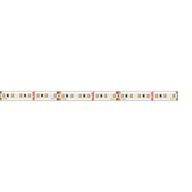 Klus Bande LED - largeur 0,8cm, longueur 500cm - 24Vdc - dimmable - 14,4W LED par mètre - 140 LED par mètre - IP20