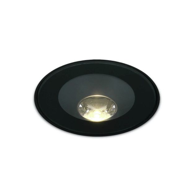 ONE Light Trimless Inground Range - spot sol extérieur - Ø 98 mm, Ø 136 mm à encastrer - 6W LED inclus - IP67 - noir
