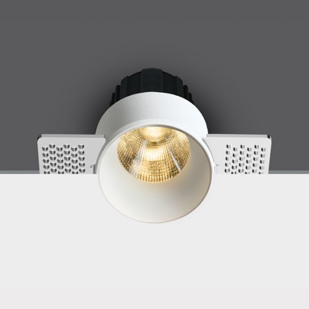 ONE Light encastré sans bord 2 étapes COB LED CCT - spot encastrable - Ø 64 mm, Ø 70 mm découpe - 12W LED inclus - blanc