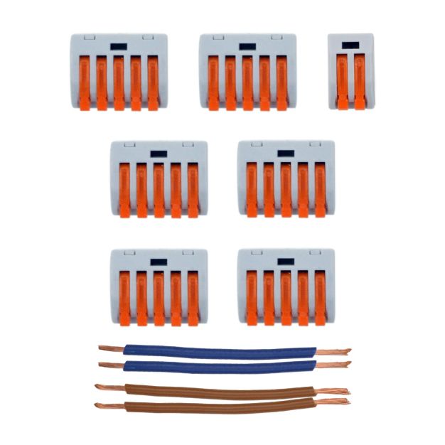 wago kit de connexion pour plaque de plafond avec 10 points lumineux