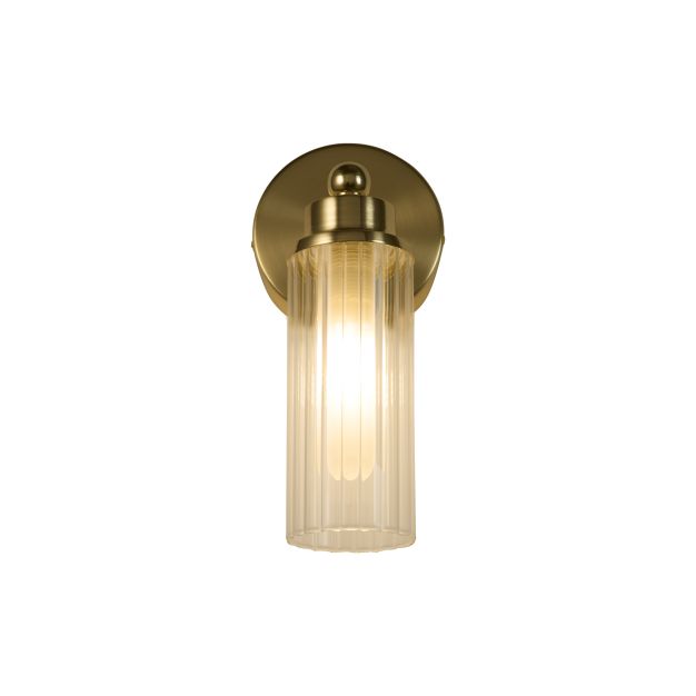 Searchlight Imperial - applique murale - 10 x 22 cm - IP44 - laiton satiné et transparent