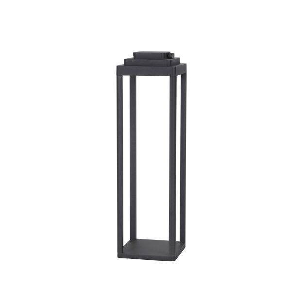 Nova Luce Figi - lampadaire portable avec port USB - 50 cm - 2W LED dimmable inclus - IP65 - anthracite