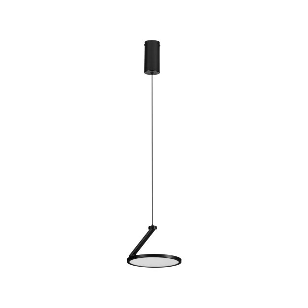 Nova Luce Opi - lampe suspendue - Ø 20 x 260 cm - 14W LED inclus - noir sablé