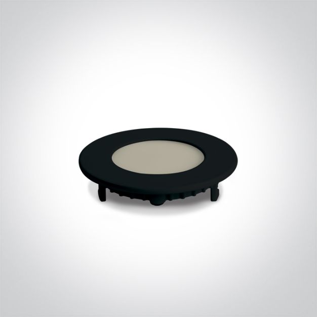 ONE Light Round Recessed Panels CCT V - spot à encastrer - Ø 85 mm, Ø 70 mm à encastrer - 3W LED inclus - noir - couleur de lumière réglable