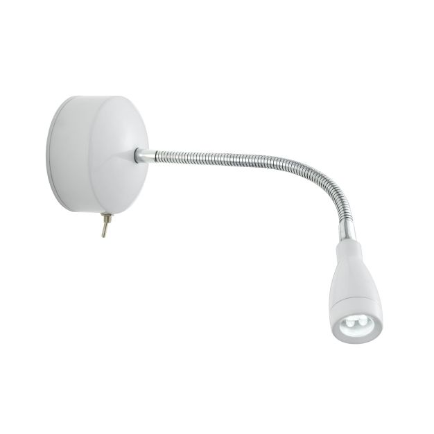 Searchlight LED Adjustable Wall Lights - applique murale avec interrupteur - 8 x 28,5 cm - 0,5W LED inclus - blanc