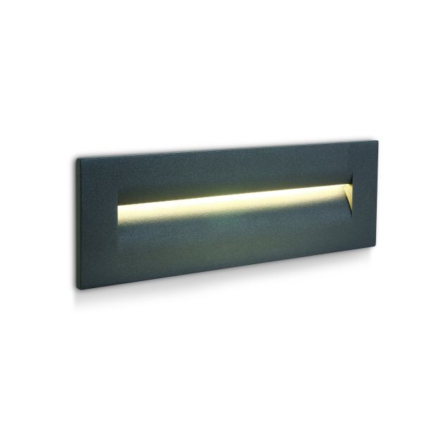 ONE Light Dark Light - applique murale encastrée - 25 x 7,3 x 8,7 cm - 8,5W LED inclus - IP65 - anthracite
