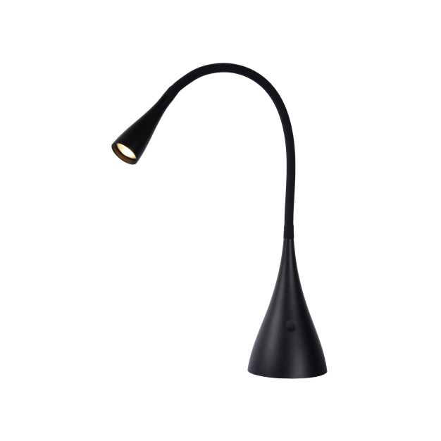 Lucide Zozy - lampe de bureau - 12 x 9 x 30,5 cm - 3W LED dimmable inclus - noir