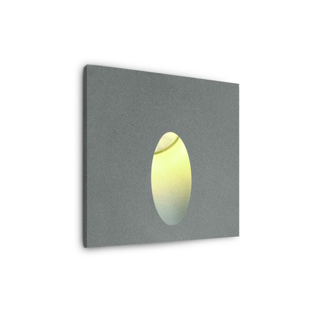 ONE Light Dark Light - applique murale extérieure - 7 x 7 x 4,5 cm - 3W LED inclus - IP54 - gris