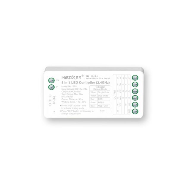 Contrôleur LED KLUS MONO, CCT, RGB, RGBW, RGBW + CCT - 5-en-1 - 12 à 48V - 288W