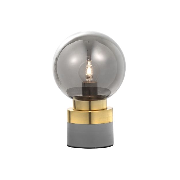 Nova Luce Juliet - lampe à poser - Ø 15 x 24 cm - gris et laiton