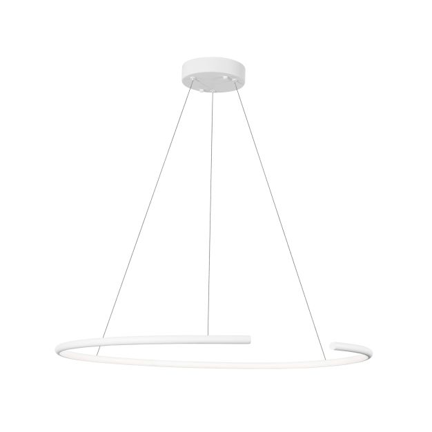 Nova Luce Breda - lampe suspendue - Ø 70 x 200 cm - 30W LED inclus - blanc sable