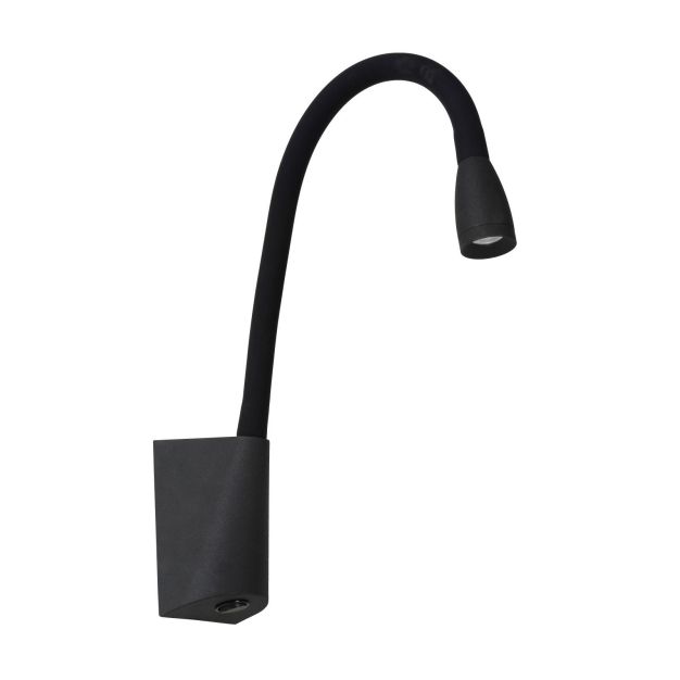 Lucide Galen-LED - lampe de chevet - 62 x 35 x 25 cm - 3W LED inclus - noir