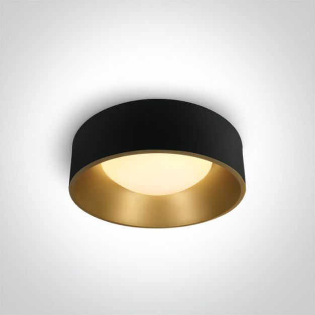 ONE Light Plafo décoratif - plafonnier - Ø 48 x 14,2 cm - 30W LED inclus - noir