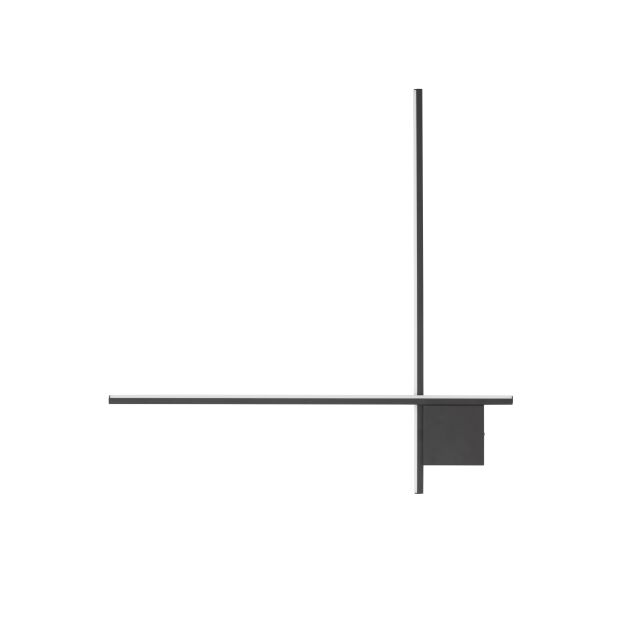 Nova Luce Cross - applique murale - 80 x 80 x 4 cm - 21W LED inclus - noir sablé