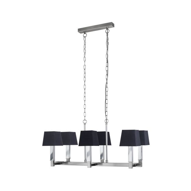 Searchlight Buckingham - lustre - 80 x 30 x 150 cm - noir