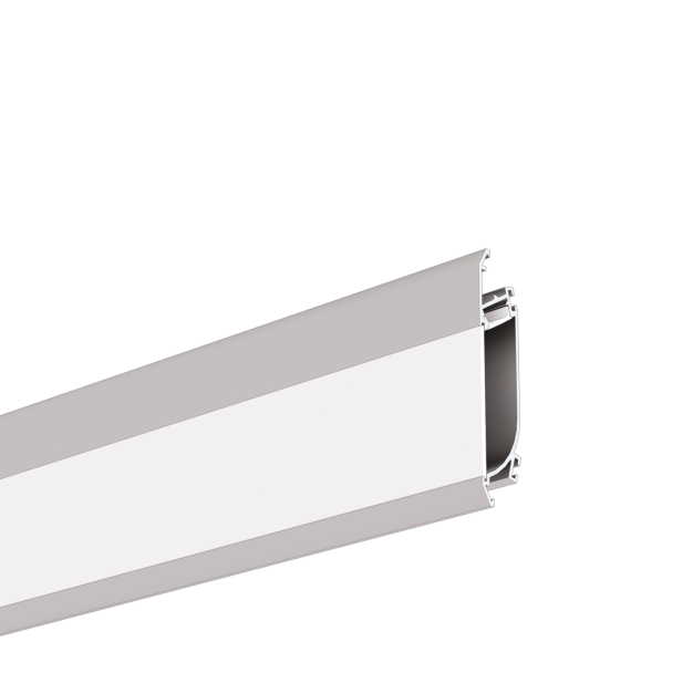 Klus Obit - profilé LED encastré mural - hauteur 8 cm - argent anodisé