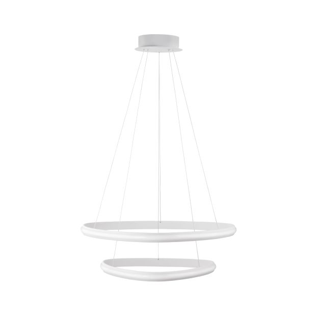 Nova Luce Aries - lampe suspendue - Ø 59 x 120 cm - 48W LED dimmable inclus - blanc sable