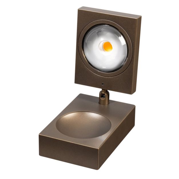 ETH Jake Cube - lampe de table - 8 x 15 cm - gradation à 3 niveaux - LED 10W inclus - brun