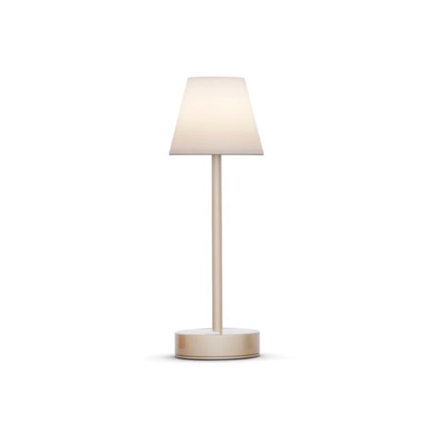New Garden Lola Slim 30 - lampe de table rechargeable avec variateur tactile - Ø 11 x 32 cm - 1,9W LED dimmable inclus - IP44 - or - couleur de lumière blanche