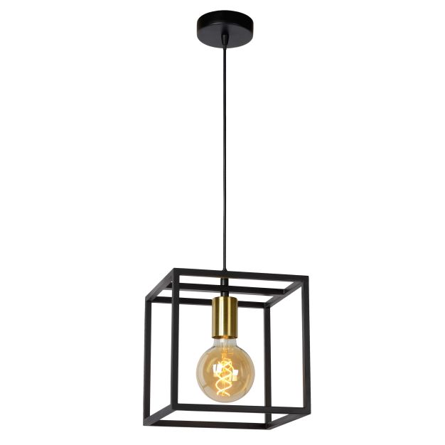 Lucide Ruben - lampe suspendue - 22 x 22 x 150 cm - noir