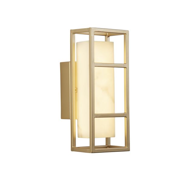 Searchlight Mirage - Applique d'extérieur - 10 x 25 cm - 8W LED dimmable inclus - IP44 - or mat