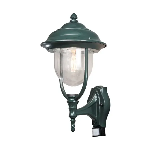 Konstsmide Parma Up - lampe murale d'extérieur avec capteur - 24 x 29 x 48 cm - IP44 - vert
