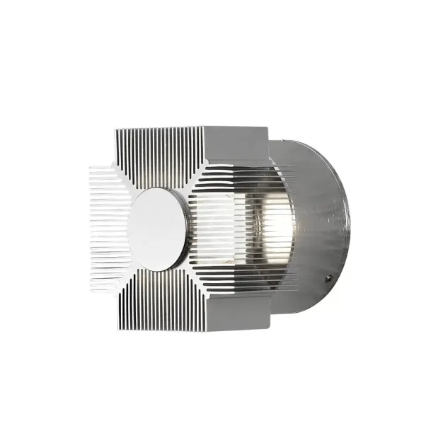 Konstsmide Monza - applique murale extérieure - 9 x 8 x 9 cm - 3W LED inclus - IP54 - anodisé argenté