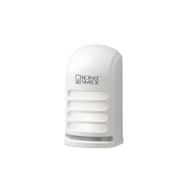 Konstsmide Prato - lampe murale extérieure à piles - 7,3 x 5 x 13 cm - IP54 - blanc