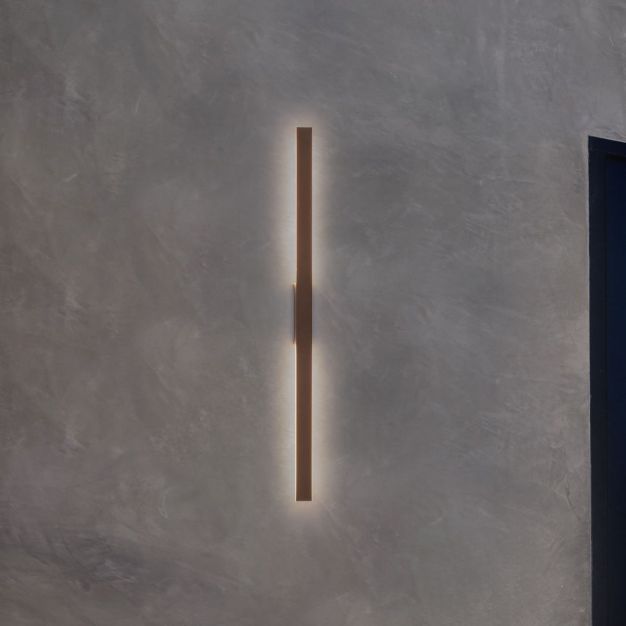 Nova Luce Doul - applique murale extérieure - 5,3 x 121 x 6 cm - 20W LED inclus - IP65 - corten