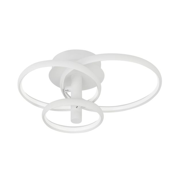 Nova Luce Emil - plafonnier - 45 x 35 x 22 cm - 30W LED dimmable inclus - blanc sable