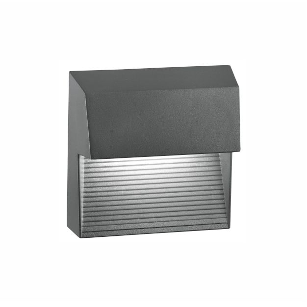 Nova Luce Krypton - applique murale extérieure - 15 x 7,5 x 15 cm - 6W LED inclus - IP54 - gris foncé