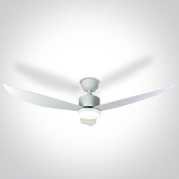 ONE Light White Body - ventilateur de plafond avec lumière et télécommande - Ø 132 x 35 cm - 22W LED inclus - blanc